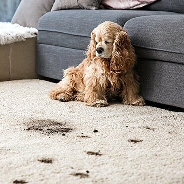 Funny dog and its dirty trails on carpet Funny dog and its dirty trails on carpet | Towne Flooring Center